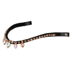Frontalino CON Strass Modello Goccia Nero / arancione / rosa Motivi