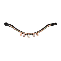 Frontalino CON Strass Modello Goccia Nero / arancione / rosa Motivi