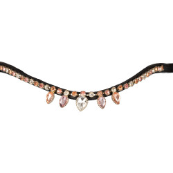 Frontalino CON Strass Modello Goccia Nero / arancione / rosa Motivi