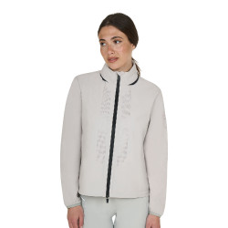 Softshell donna logo sul dorso Nebbia del porto Grigio