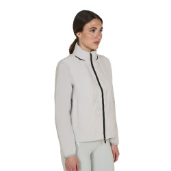 Softshell donna logo sul dorso Nebbia del porto Grigio