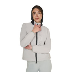 Softshell donna logo sul dorso Nebbia del porto Grigio