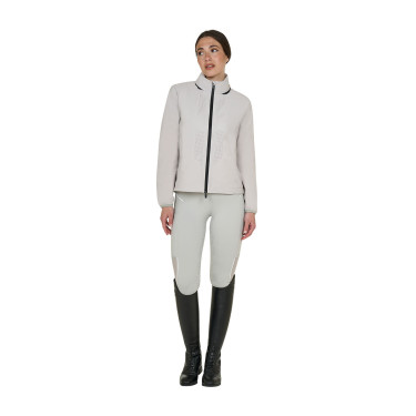 Softshell donna logo sul dorso Nebbia del porto Grigio