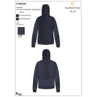 Felpa tecnica donna con cappuccio e inserti micro mesh Blazer marine Blu marino