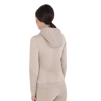 Felpa tecnica donna con cappuccio e inserti micro mesh Blazer marine Blu marino