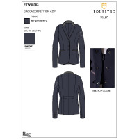 Giacca donna concorso zip e bottoni Blazer marine Blu marino