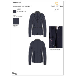 Giacca donna concorso zip e bottoni Blazer marine Blu marino