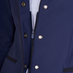 Giacca donna concorso zip e bottoni Blazer marine Blu marino
