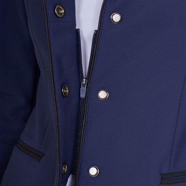 Giacca donna concorso zip e bottoni Blazer marine Blu marino