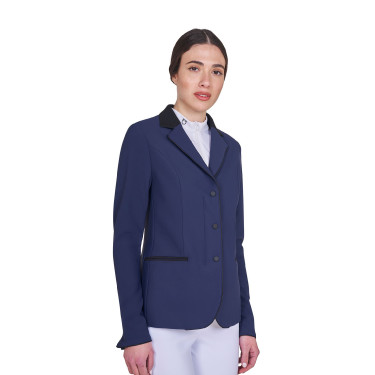 Giacca donna concorso zip e bottoni Blazer marine Blu marino