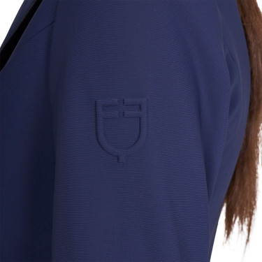 Giacca donna concorso zip e bottoni Blazer marine Blu marino