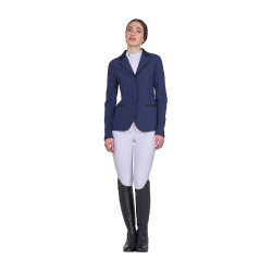 Giacca donna concorso zip e bottoni Blazer marine Blu marino