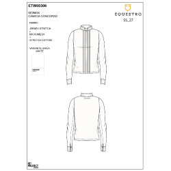 Polo donna concorso a camicia Bianco