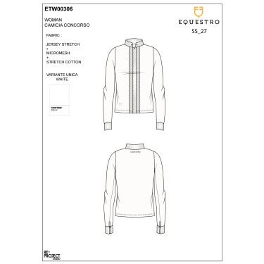 Polo donna concorso a camicia Bianco