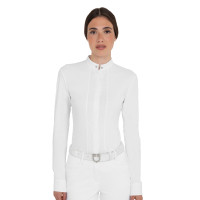 Polo donna concorso a camicia Bianco Polo donna concorso a camicia Bianco