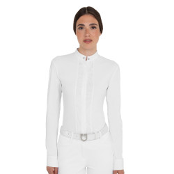 Polo donna concorso a camicia Bianco