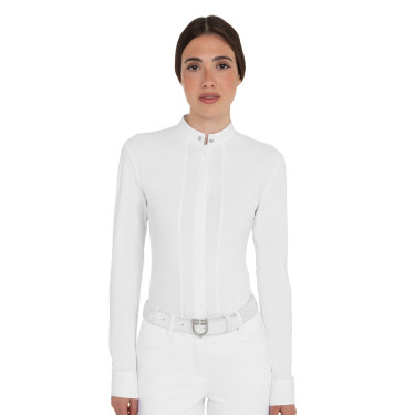 Polo donna concorso a camicia Bianco