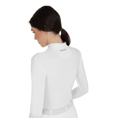 Polo donna concorso a camicia Bianco