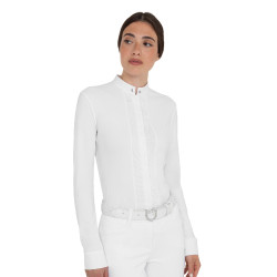 Polo donna concorso a camicia Bianco