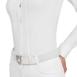 Polo donna concorso a camicia Bianco