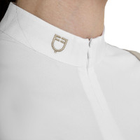 Polo donna concorso a maniche lunghe e zip Tan Oxford Rosa Polo donna concorso a maniche lunghe e zip Tan Oxford Rosa