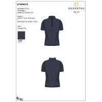 T-shirt donna da allenamento in tessuto tecnico con microfori Blazer marine Blu marino