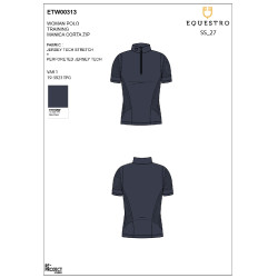 T-shirt donna da allenamento in tessuto tecnico con microfori Blazer marine Blu marino