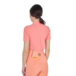 T-shirt donna da allenamento in tessuto tecnico con microfori Fiore del deserto Rosa