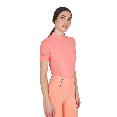 T-shirt donna da allenamento in tessuto tecnico con microfori Fiore del deserto Rosa