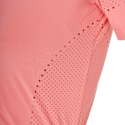 T-shirt donna da allenamento in tessuto tecnico con microfori Fiore del deserto Rosa