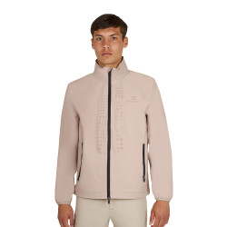 Softshell uomo logo sul dorso Tan Oxford Rosa