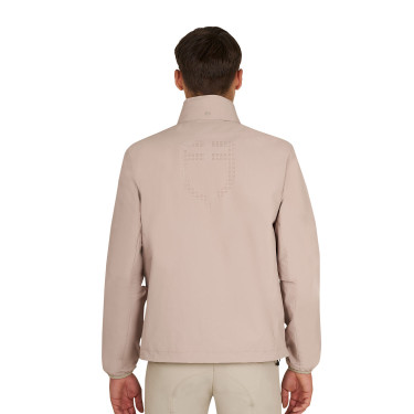 Softshell uomo logo sul dorso Tan Oxford Rosa