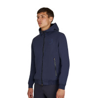 Felpa uomo con cappuccio regolabile e zip Blazer marine Blu marino