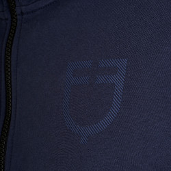 Felpa uomo con cappuccio regolabile e zip Blazer marine Blu marino