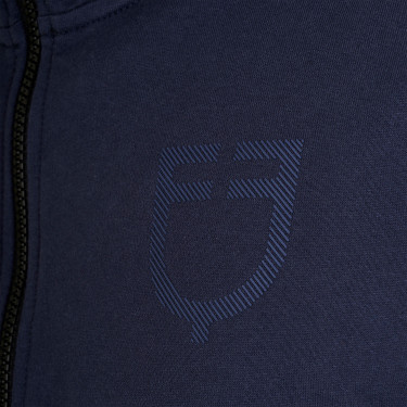 Felpa uomo con cappuccio regolabile e zip Blazer marine Blu marino
