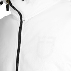 Felpa uomo con cappuccio regolabile e zip Bianco