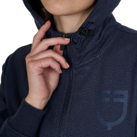 Felpa donna con cappuccio regolabile e zip Blazer marine Blu marino