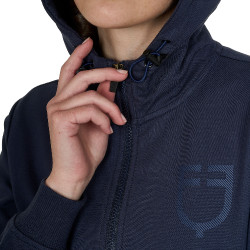 Felpa donna con cappuccio regolabile e zip Blazer marine Blu marino