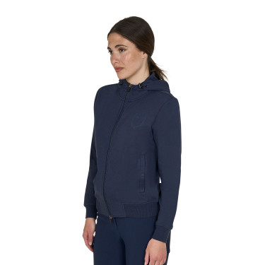 Felpa donna con cappuccio regolabile e zip Blazer marine Blu marino
