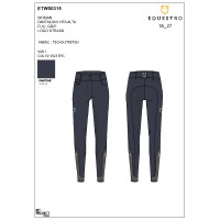 Pantaloni donna full grip a vita alta logo in strass Blazer marine Blu marino