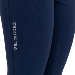 Pantaloni donna full grip a vita alta logo in strass
