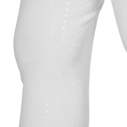 Pantaloni donna full grip a vita alta logo in strass Bianco