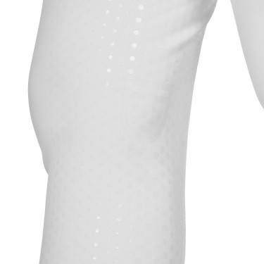 Pantaloni donna full grip a vita alta logo in strass Bianco