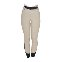 Pantaloni donna a vita alta monogram Tan Oxford Rosa