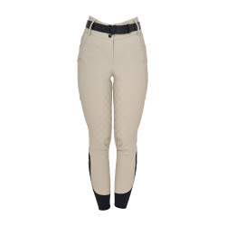 Pantaloni donna a vita alta monogram Tan Oxford Rosa