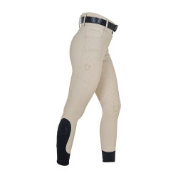 Pantaloni donna a vita alta monogram Tan Oxford Rosa