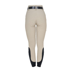 Pantaloni donna a vita alta monogram Tan Oxford Rosa
