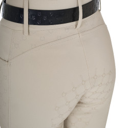 Pantaloni donna a vita alta monogram Tan Oxford Rosa