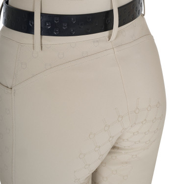 Pantaloni donna a vita alta monogram Tan Oxford Rosa
