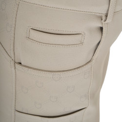 Pantaloni donna a vita alta monogram Tan Oxford Rosa